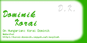 dominik korai business card